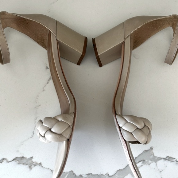 Bernardo Bethany Ankle Strap Braided Leather Block Heels Womens Size 9 - Picture 5 of 16